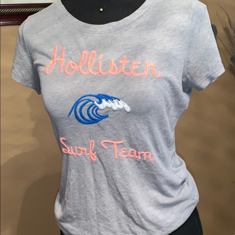 Hollister t-shirt (Grey/Salmon Pink/Blue/White)